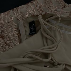 Rose gold, mermaid dress